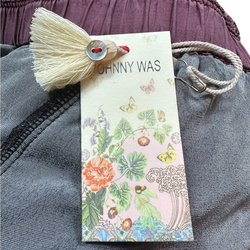 JOHNNY WAS: NWT Ulla Floral-Embroidered Velvet Pants -Size XL - Picture 15 of 15